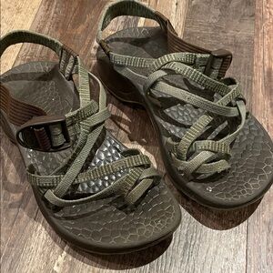 Green Strappy Chaco sandals